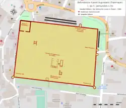 Traismauer (Augustianis): Lageskizze des Steinkastell&nbsp;II in der Altstadt