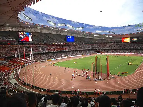 Das Nationalstadion während der Leichtathletik-WM 2015