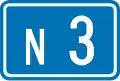 F23a: Nummernschild für Nationalstraßen