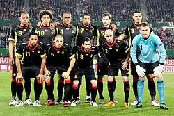 Die belgische Nationalmannschaft am 25.&nbsp;März 2011.