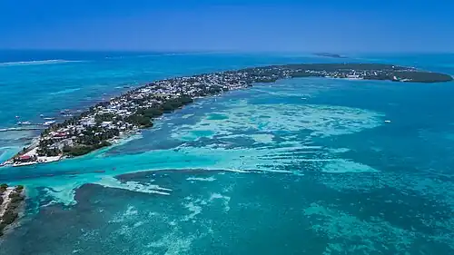 Luftbild Caye Caulker, Belize