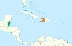 Lage von Belize und Haiti