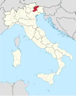 Lage innerhalb Italiens