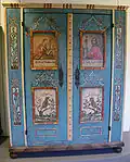 Bemalter Schrank von 1807. Museum für Thüringer Volkskunde, Erfurt.