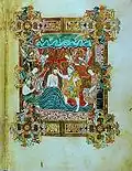 Taufe Christi im Jordan, aus dem St. Ethelwold Gebetbuch, 10. Jahrhundert