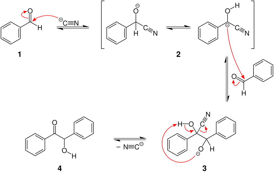 Mechanismus der Benzoin-Addition