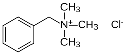 Strukturformel von Benzyltrimethylammoniumchlorid