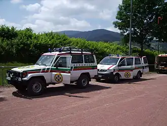 Bergrettungsfahrzeuge der Bergwacht Schwarzwald