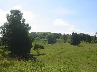 Blick vom Fort Hahneberg zum neuen Hahneberg