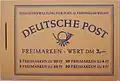 Postschalter-MH der Post Berlin von 1952 mit sechs Heftchenblättern der Dauerserie Berliner Bauten und fünf Reklame-Zwischenblättern (MH 2)