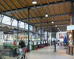 Vorkassenzone des Extra-Marktes in der Ackerhalle in Berlin-Mitte, Mai 2008