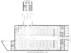 Grundriss der Halle im Erdgeschoss