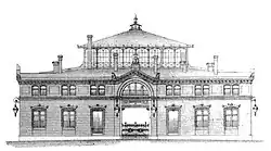 Fassadenzeichnung der Marheinekehalle