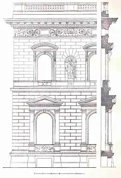 Fassade und Schnitt des Palais Borsig in Berlin