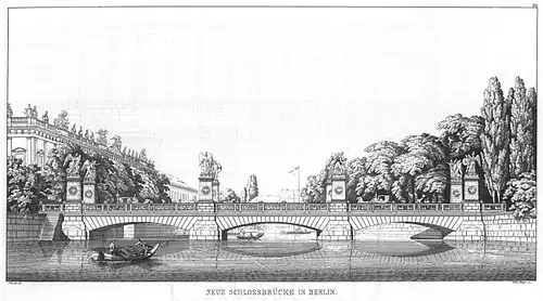 Schloßbrücke auf einer Zeichnung von Karl Friedrich Schinkel aus der Sammlung architektonischer Entwürfe