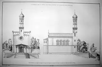Ansicht von St.&nbsp;Peter und Paul aus dem Architektonischen Album, 1842