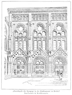 Innenfassade der Synagoge an der Lindenstraße