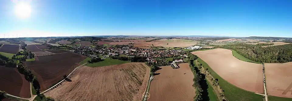 Blick auf Berlingerode aus Richtung Eichberg