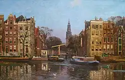 Voorburgwal in Amsterdam (etwa um 1920).
