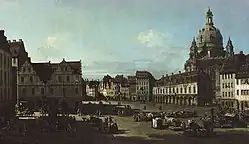 Bernardo Bellotto: Neumarkt mit Moritzstraße in Dresden