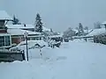 Bernau im Winter, vor der Schneeräumung