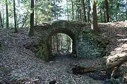 Alte Steinbogenbrücke im Bernsteiner Wald