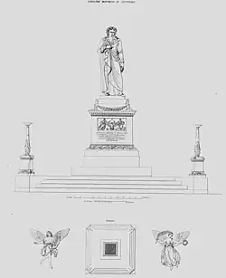 Gottlieb Bindesbøll Entwurfszeichnung, 1839.