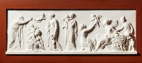 Bild 2: Kærlighedens Aldre (Liebesalter), Relief von Bertel Thorvaldsen (1824)