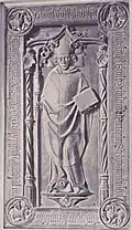 Bronzegrabplatte des Bischofs Berthold von Landsberg