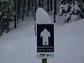 Beschilderung des Fernskiwanderwegs