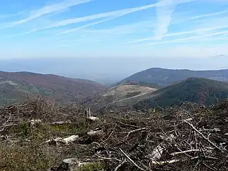 Gipfel im Hintergrund