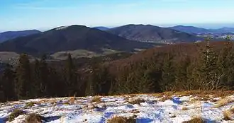 Blick auf Ćwilin und Śnieżnica