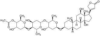 Strukturformel von β-Acetyldigoxin