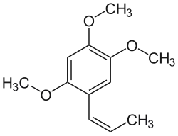 Strukturformel von β-Asaron