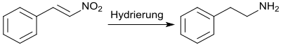 Hydrierung von β-Nitrostyrol