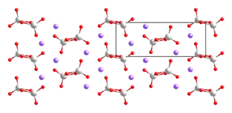 Kristallstruktur von β-Natriummetavanadat