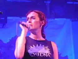 Betty Vezzani, Sängerin der italienischen Folkpunkband Modena City Ramblers; 2007 Rom