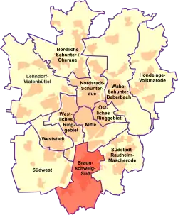 Braunschweig Stadtbezirk 211 Braunschweig-Süd (2021)