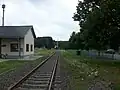 Bahnhof Pockau-Lengefeld, Stumpfgleis auf Südseite (2016)