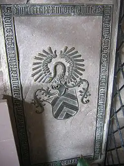 Grabplatte des Johann von Hanau-Lichtenberg in der Stadtkirche Babenhausen