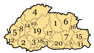 Verwaltungsgliederung von Bhutan