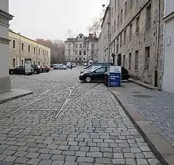 Ehemalige Anschlussgleise der Dresdner Bienertmühle