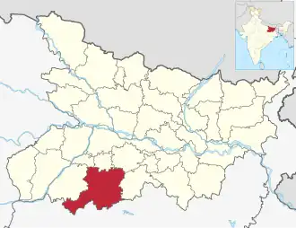 Positionskarte des Distrikts Gaya