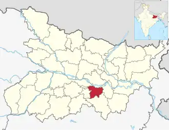 Positionskarte des Distrikts Lakhisarai