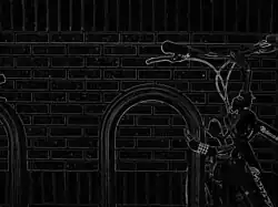 Normalisierte Gradientengröße des Roberts-Operators