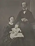 Doris Groth mit Ehemann und Sohn Detmar (um 1861)