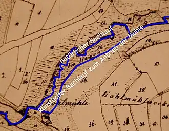 Uraufnahmeblatt Kohlmühle (1836)