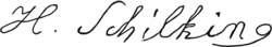 Bildsignatur Heinrich Schilking (1815–1895) deutscher Maler