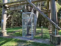 Der gesperrte Zugang zum Turm des Salzkopfes (2023)