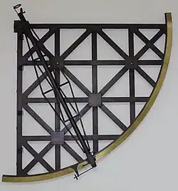 John Birds Mauer­quadrant für die Sternwarte Göttingen, 1756